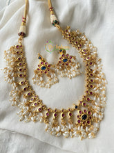 Gold CZ Stone Guttapusalu -Blue Red -G120